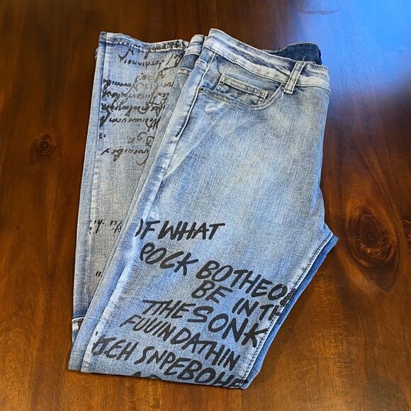 Waimea Men’s Graffiti Denim Skinny Jeans Streetwear Size 32x31 - Picture 4 of 14